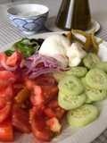Ensalada familiar, con burrata como estrella!