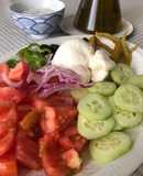Ensalada familiar, con burrata como estrella!