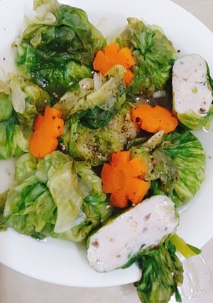 Hình của món Canh xà lách cuộn.