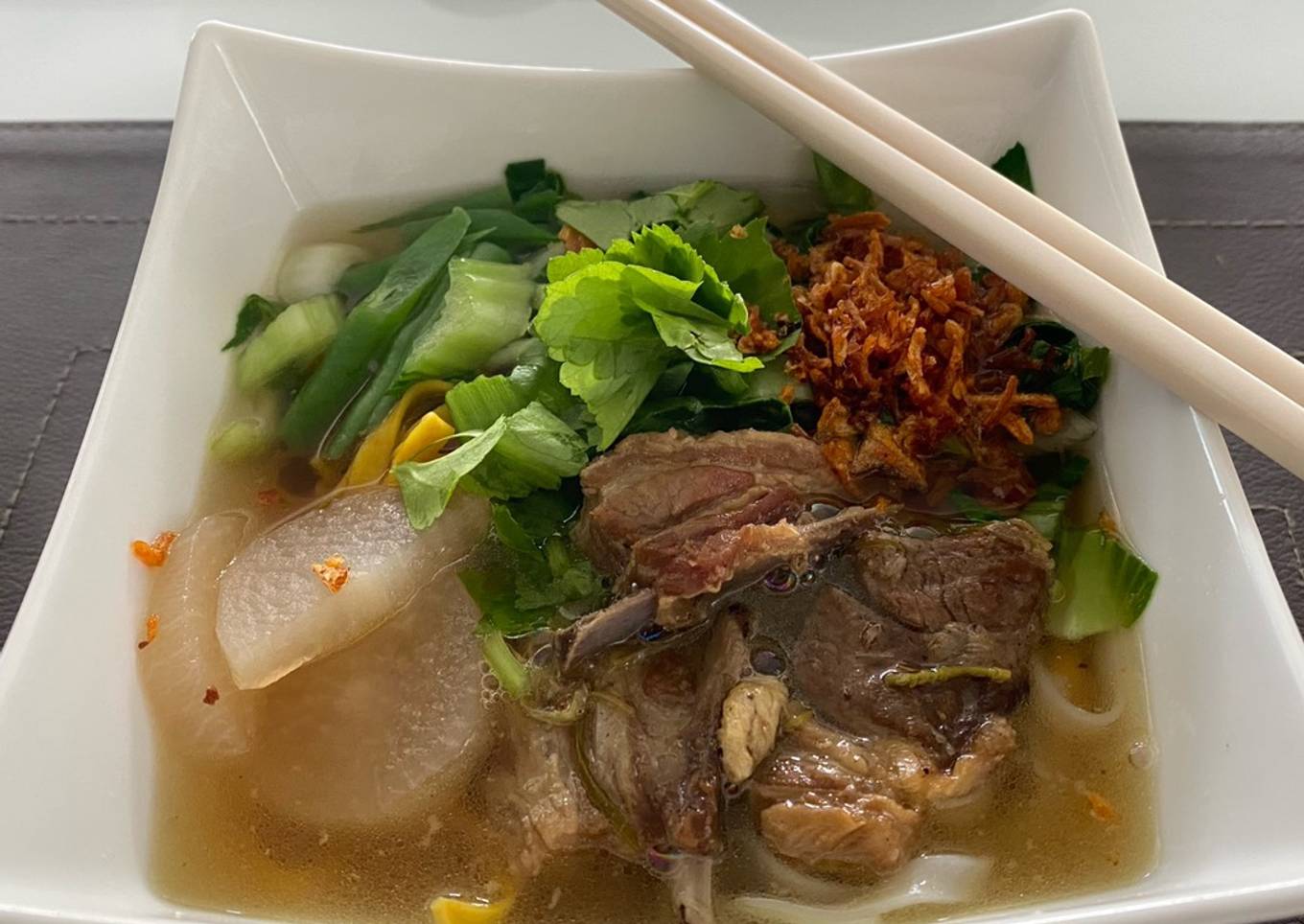 Thai Braised Lamb Ribs Noodle Soup