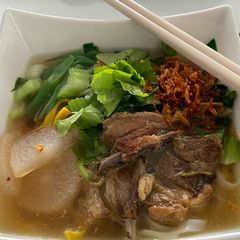 Thai Braised Lamb Ribs Noodle Soup A picture of Thai Braised Lamb Ribs Noodle Soup.