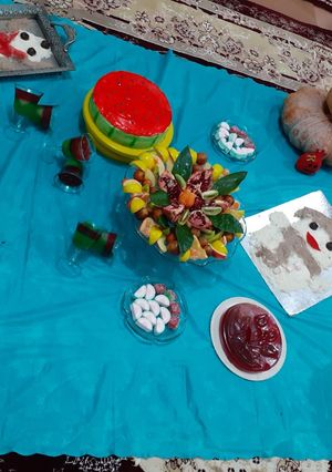 عکسی از دستور کیک اسفناج یلدا