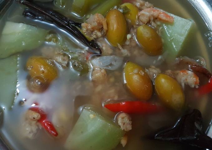 Sayur asem udang kering