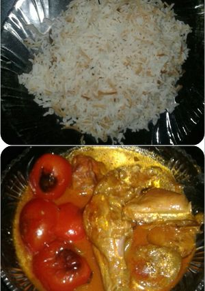 عکسی از دستور خورشت بادمجون با رشته پلو