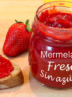 Una foto de Mermelada de fresa sin azúcar – Receta casera