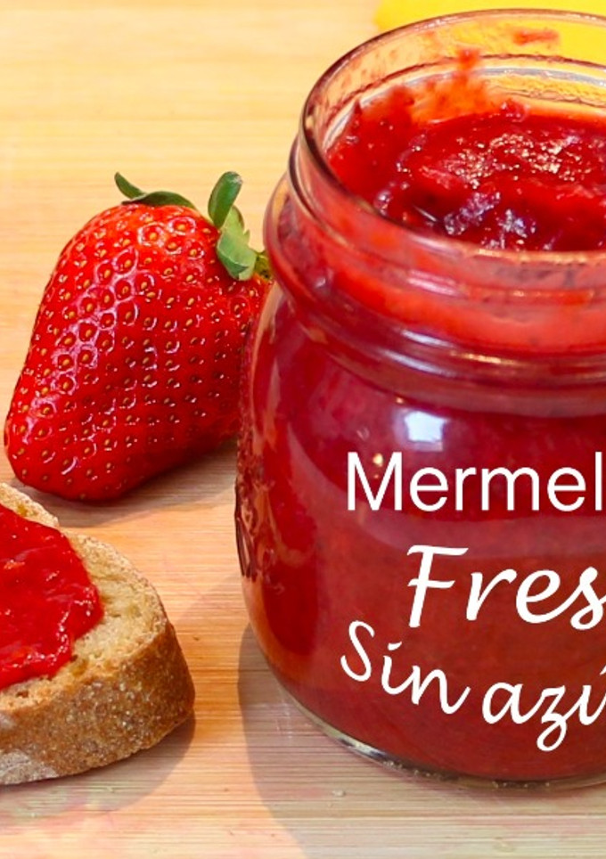 Una foto de Mermelada de fresa sin azúcar – Receta casera