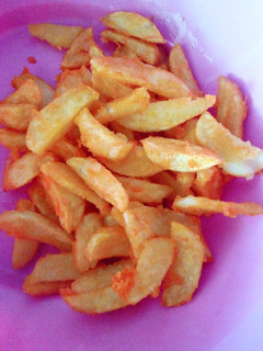 A picture of Crispy coated fries.