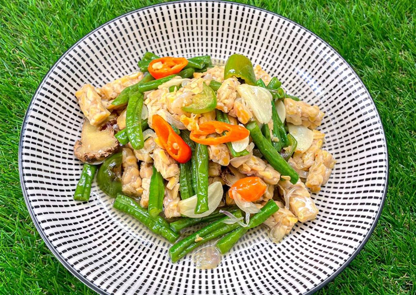 Tumis Tempe Kacang Panjang