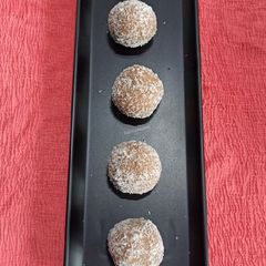 A picture of Chocolate Coconut ladoo.