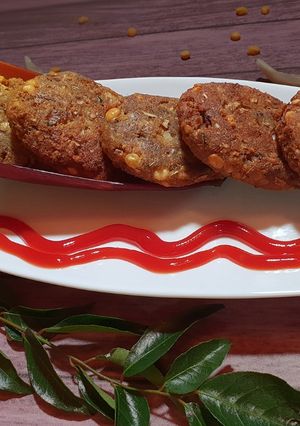 A picture of Kodappan cutlets / banana blossom cutlets.