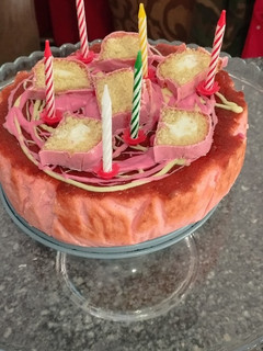 Una foto de Cheesecake de pantera rosa