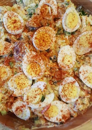 A picture of Mexican potato salad.