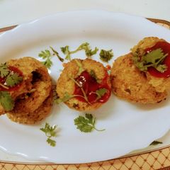 A picture of LEFT  OVER. RICE  CUTLET  WITH  AIR FRYER.