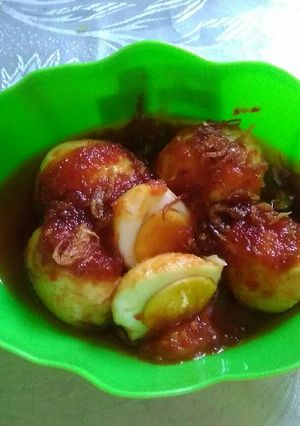 Foto resep telur bumbu pedas manis