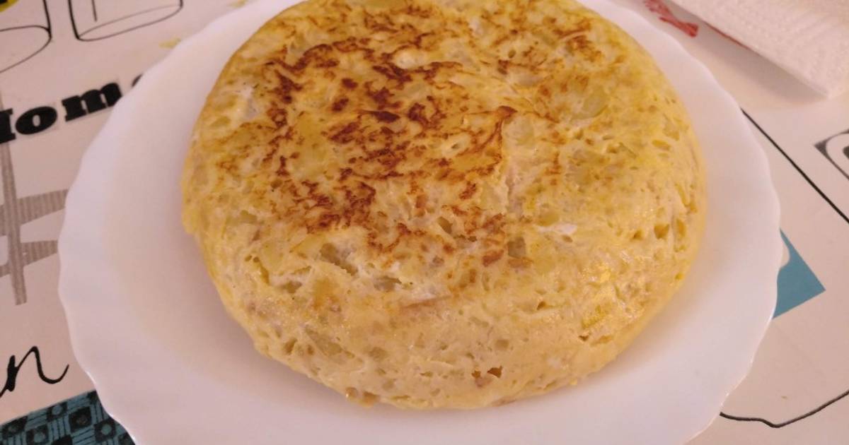 Tortilla de patatas cocidas Receta de Saray Aparicio "Dieta