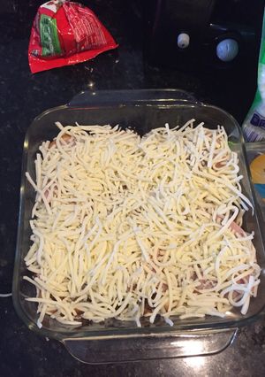 Una foto de Sandwich de carne gratinado