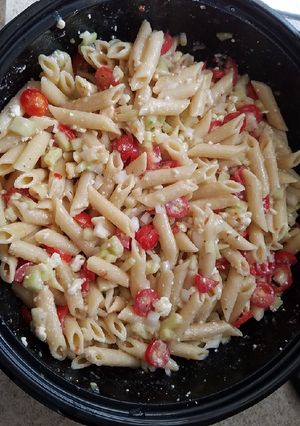A picture of Pacmans Pasta Salad.