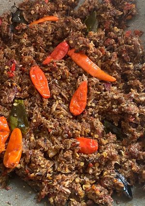 Foto resep Abon tuna mercon