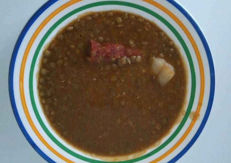 Lentejas con chorizo fáciles