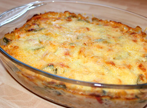 Sajtszószos rakott cukkini recept fotója