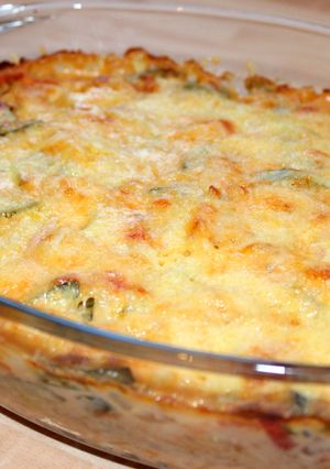 Sajtszószos rakott cukkini recept fotója