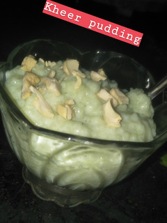 A picture of Kheer pudding.