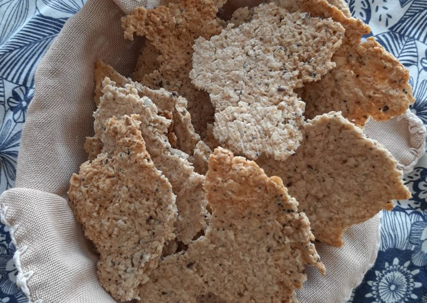 Crackers de avena veganas