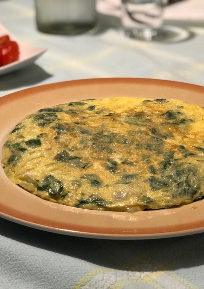 Una foto de Tortilla de acelgas. Cena saludable