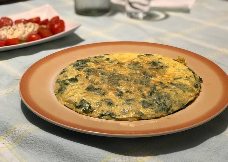 Tortilla de acelgas. Cena saludable