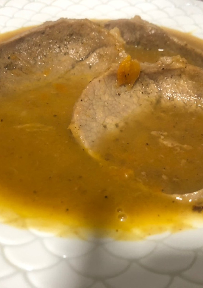 Una foto de Filete de lomo en salsa