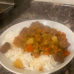 A picture of Slow Cooked Beef & Veg Stew with Lentils.