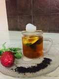 Lemon mint ice tea with lichi juice