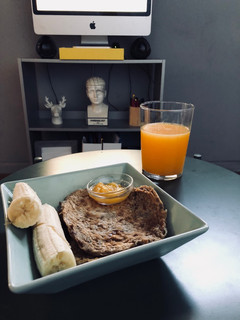 Una foto de Tortitas de avena con chocolate