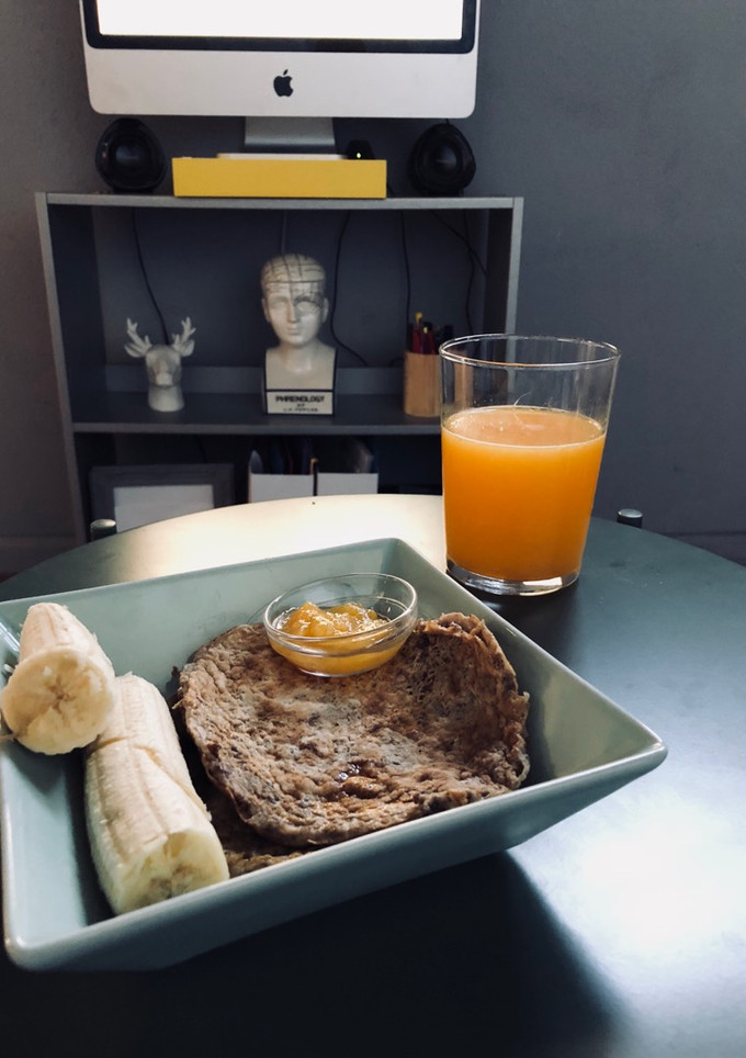 Una foto de Tortitas de avena con chocolate