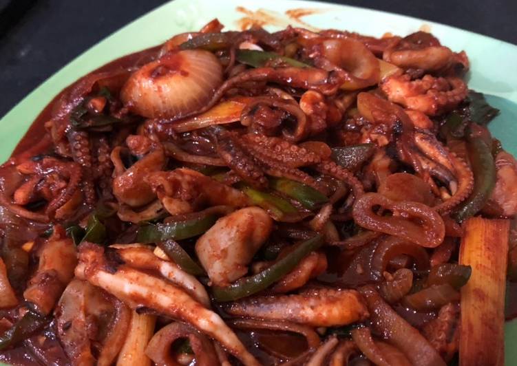 Baby Octopus Stir Fry