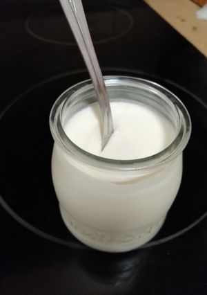 Una foto de Yogurt tipo griego casero de limón