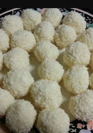 صورة لوصفة طريقه عمل كرات جوز الهند
