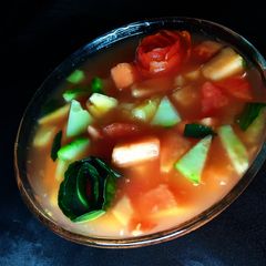A picture of Rainbow fruit salad.