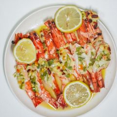A picture of Cheesy Lemon Butter Prawns.
