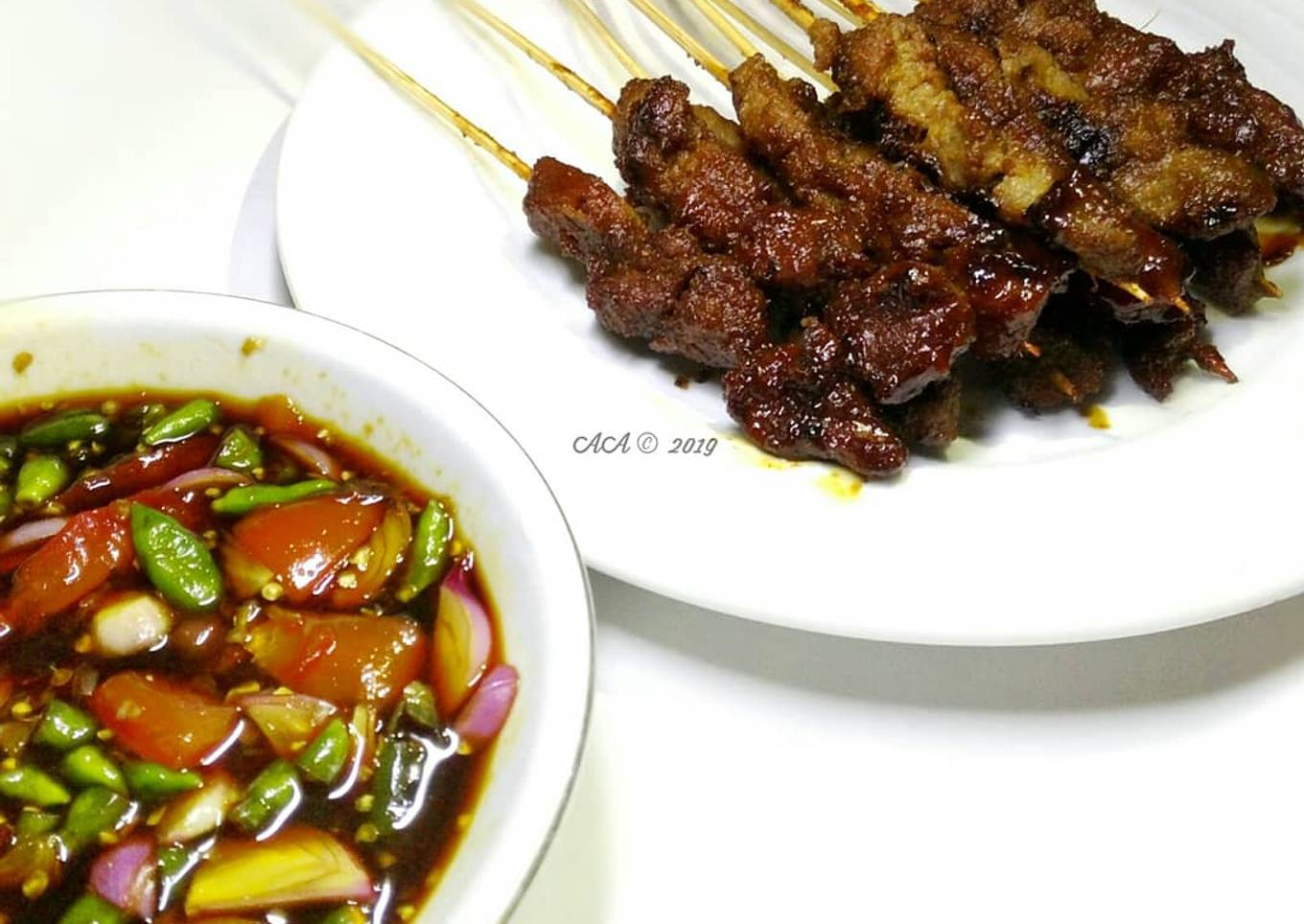 Sate Maranggi daging sapi ala Azel