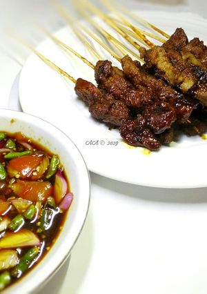 Foto resep Sate Maranggi daging sapi ala Azel