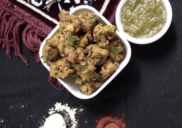 Recipe of Super Quick Crispy Bhindi pakora