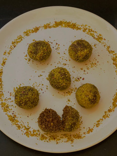 A picture of Matcha Dates Ladoo.