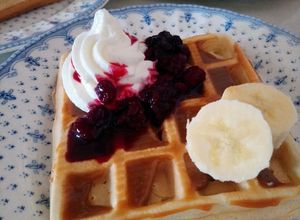 Una foto de Waffles dulces