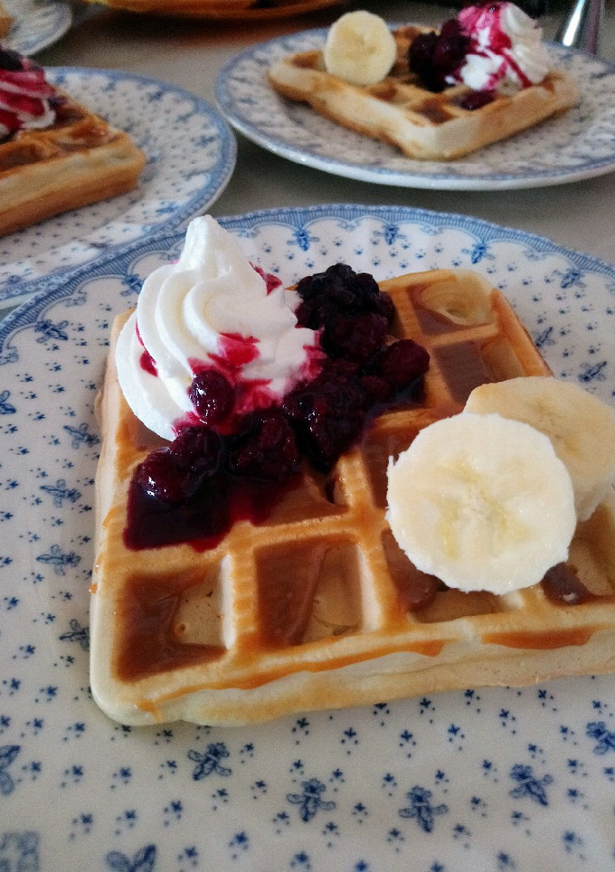 Una foto de Waffles dulces