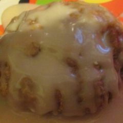 A picture of Pumpkin Pie Biscuits with Vanilla-Almond Glaze.
