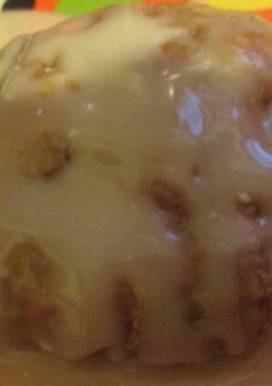 A picture of Pumpkin Pie Biscuits with Vanilla-Almond Glaze.