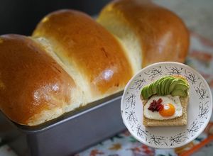 Hình của món Houjicha Shokupan (Bánh mì gối vị trà rang Nhật Bản).