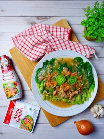 Easy Steps to Make Pok choy sapi saus wijen sangrai the Delicious Perfect