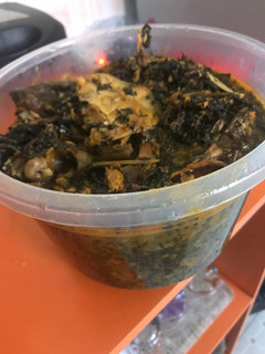 A picture of Bitter Leaf Soup.
